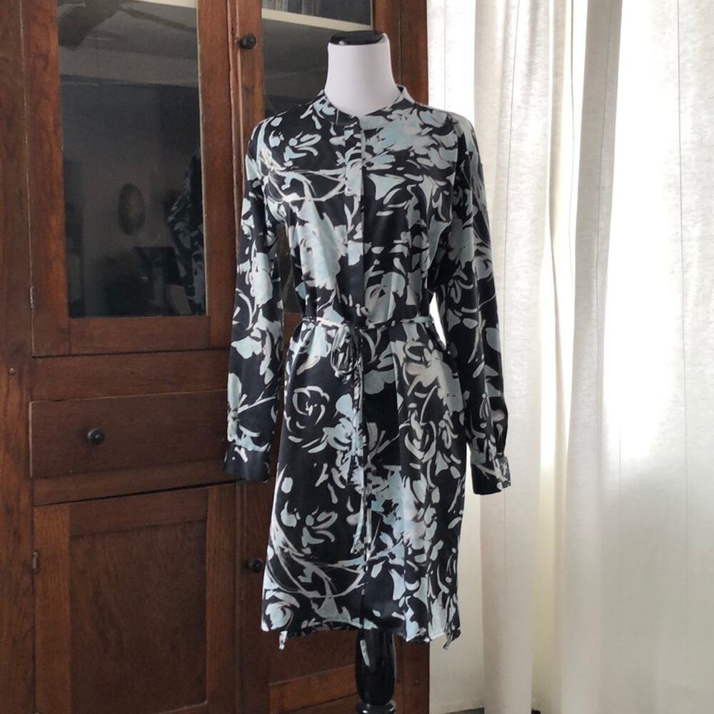 Vera Wang Floral Print Shirtdress, Size XS